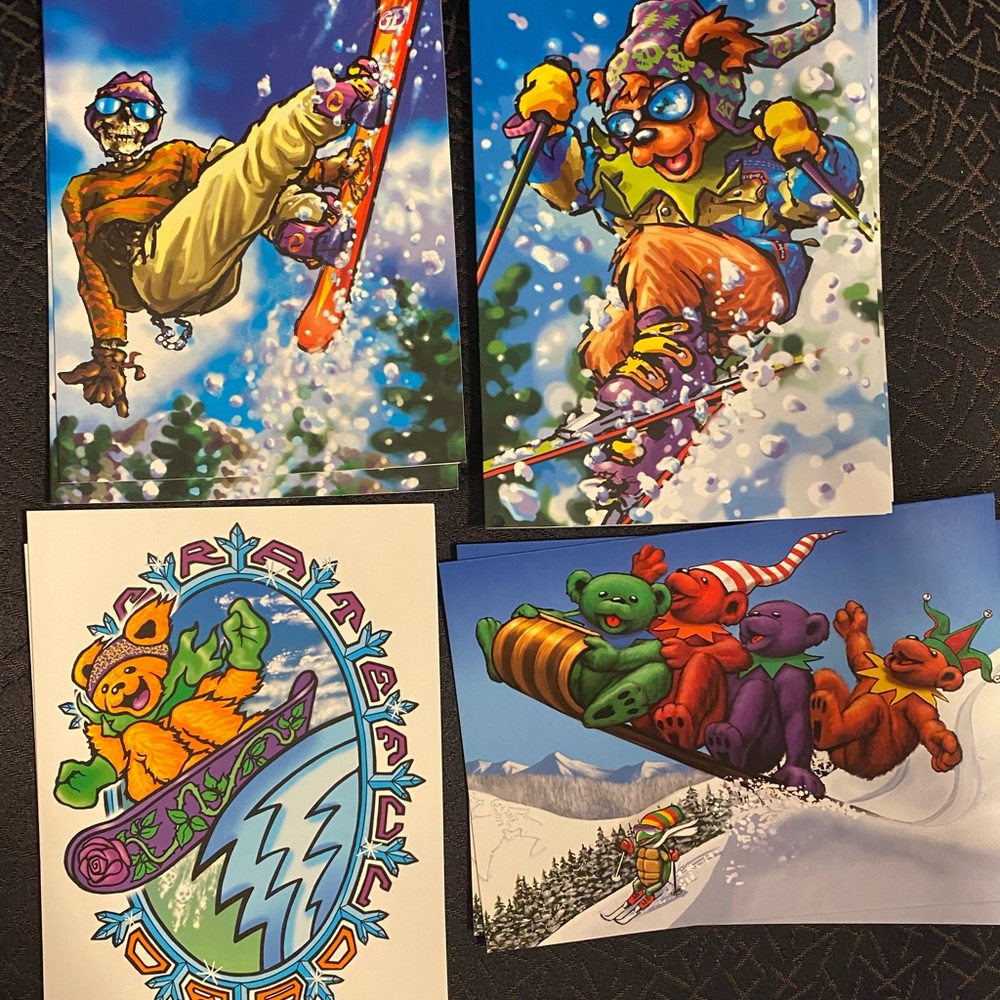 Liquid blue vintage cards